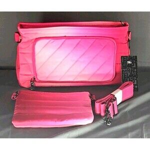 NWT Think Royln Fuschia Ombre Quilted Bag Purse RFID RV $158